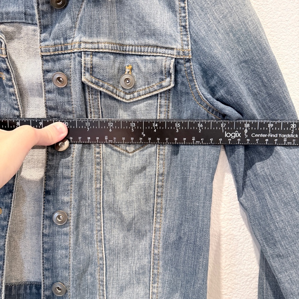 BP. Cropped Denim Jacket Size S | Y2K Baby Tee Core Indie Sleaze Model Off Duty - Picture 4 of 11